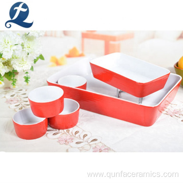 household rectangular ceramic bread bakeware